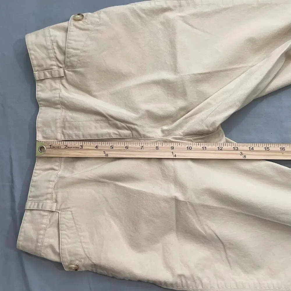 Lauren Ralph Lauren Size 8 Petite Khaki Chinos Skimmers Bermuda Shorts Casual
